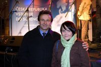 Při slavnostním otevření Schengenského prostoru s dcerou Vendulou